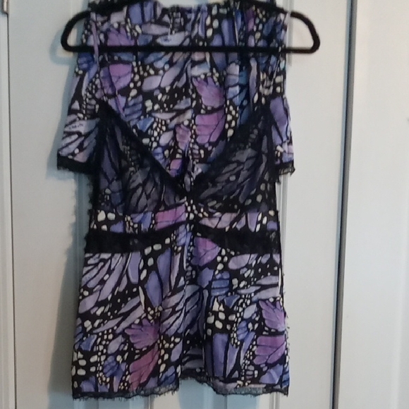 PrettyLittleThing Other - PrettyLittleThing Purple and Black Butterfly Pajama Set